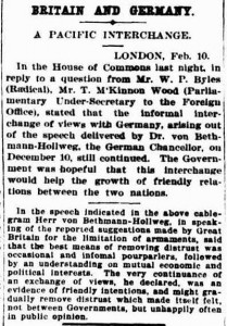 The Sydney Morning Herald 11 February 1911 - Britain And Germany